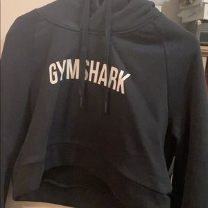 Cropped black GYMSHARK hoodie